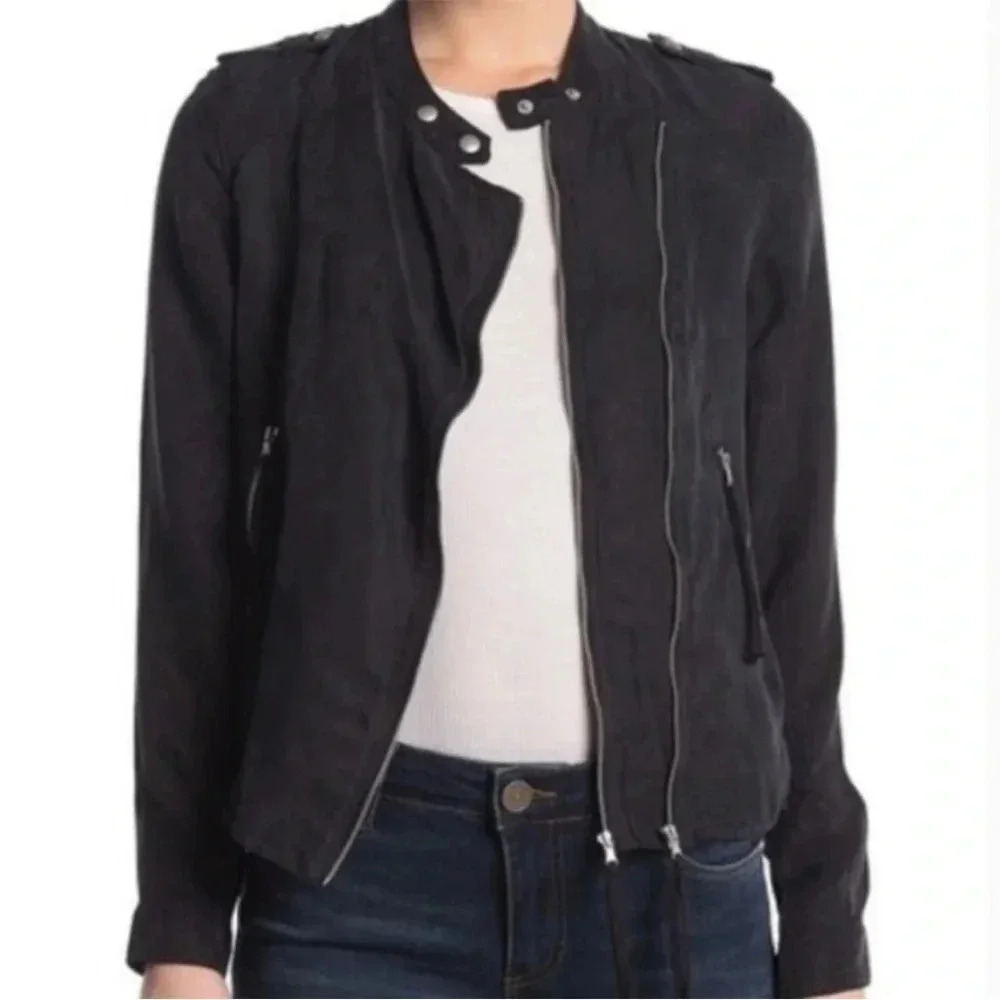 Blank nyc | black bomber jacket | size XS